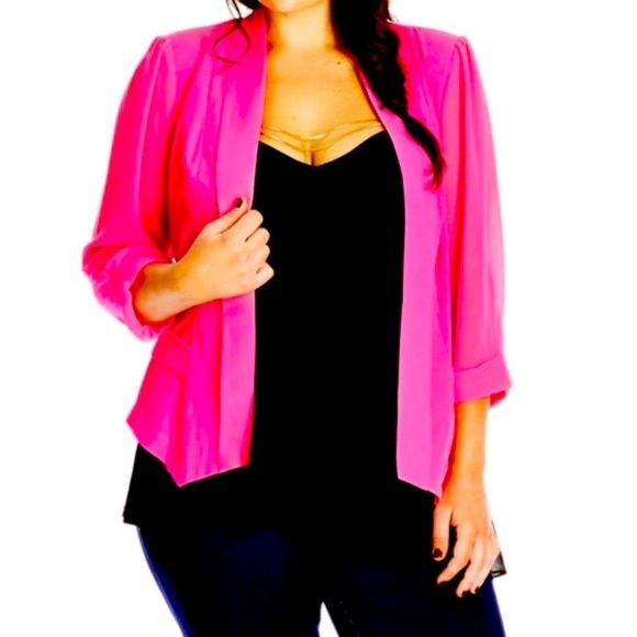 pink blazer size 16